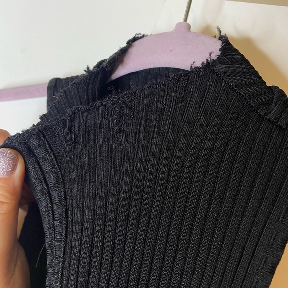 Bec & bridge Dark Instinct ribbed black cutout Midi Dress - Picture 8 of 9